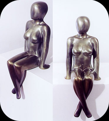 Poolside, bronze sculpture by Christopher Rebele