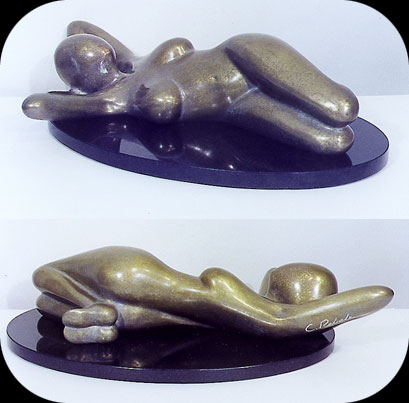 Saturday Morning, bronze sculpture by Christopher Rebele