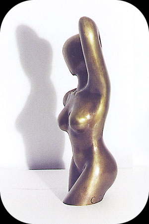 The Pose, bronze sculpture by Christopher Rebele, view 2